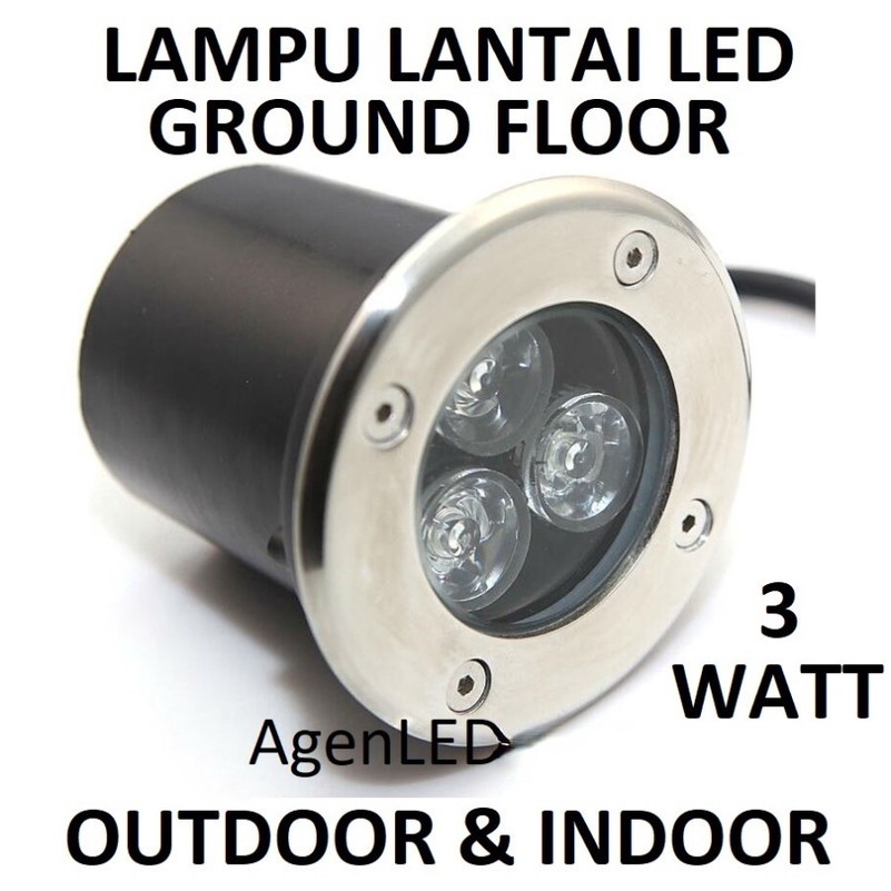 Jual Lampu Lantai Led W Ground Tanam Mata Taman Outdoor Uplight W Watt Kuning Warm White