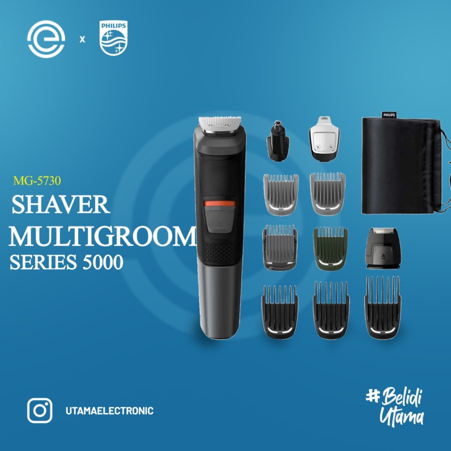 Jual PHILIPS Shaver MultiGroom Series 5000 - MG5730 | Shopee Indonesia
