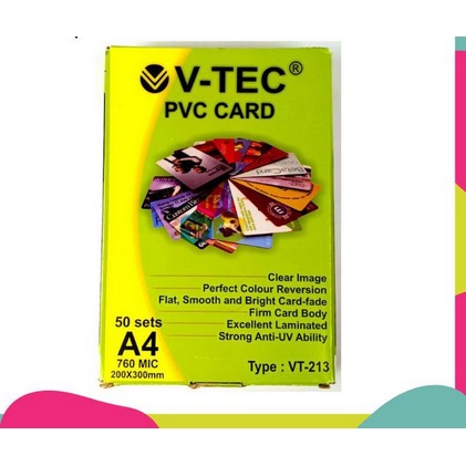 Jual PVC ID CARD Merk VTEC VTRO PREMIUM 1 Dus Isi 50 Set | Shopee Indonesia