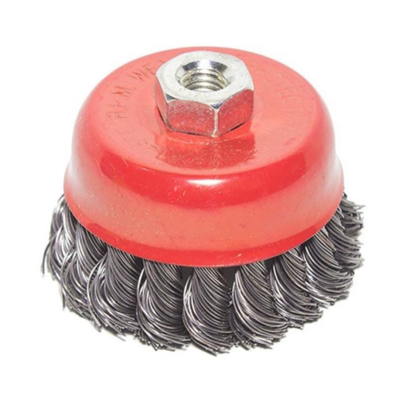 Jual Sikat Kawat Mangkok 3" Kepang Cup Brush Gerinda Tangan Shopee