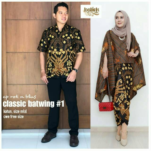 Jual Baju Batik Kebaya Classic Batwing / Batik Set BISA TERPISAH (geser ...