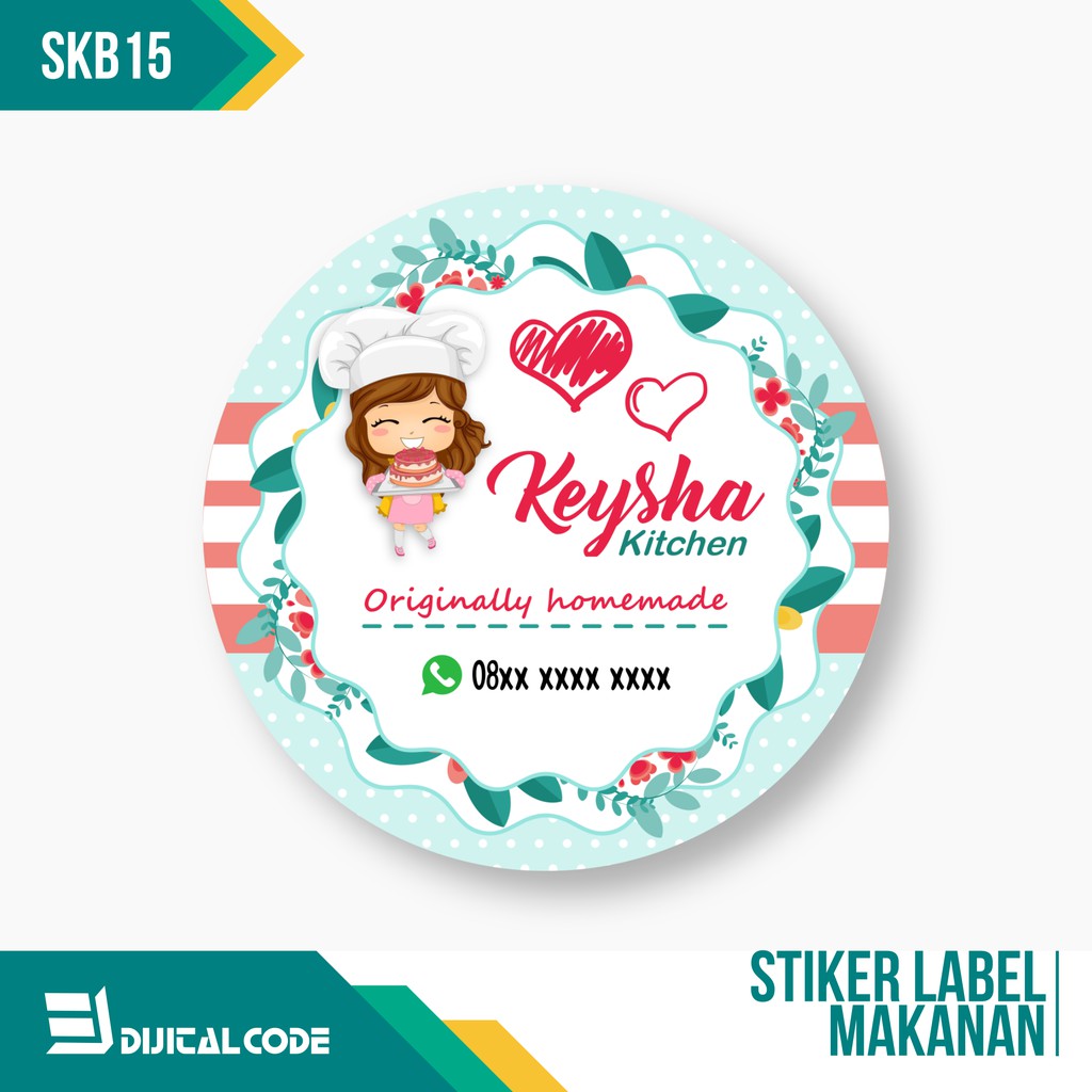 Jual SKB15 Stiker Label Bulat Untuk Kemasan Makanan | Shopee Indonesia