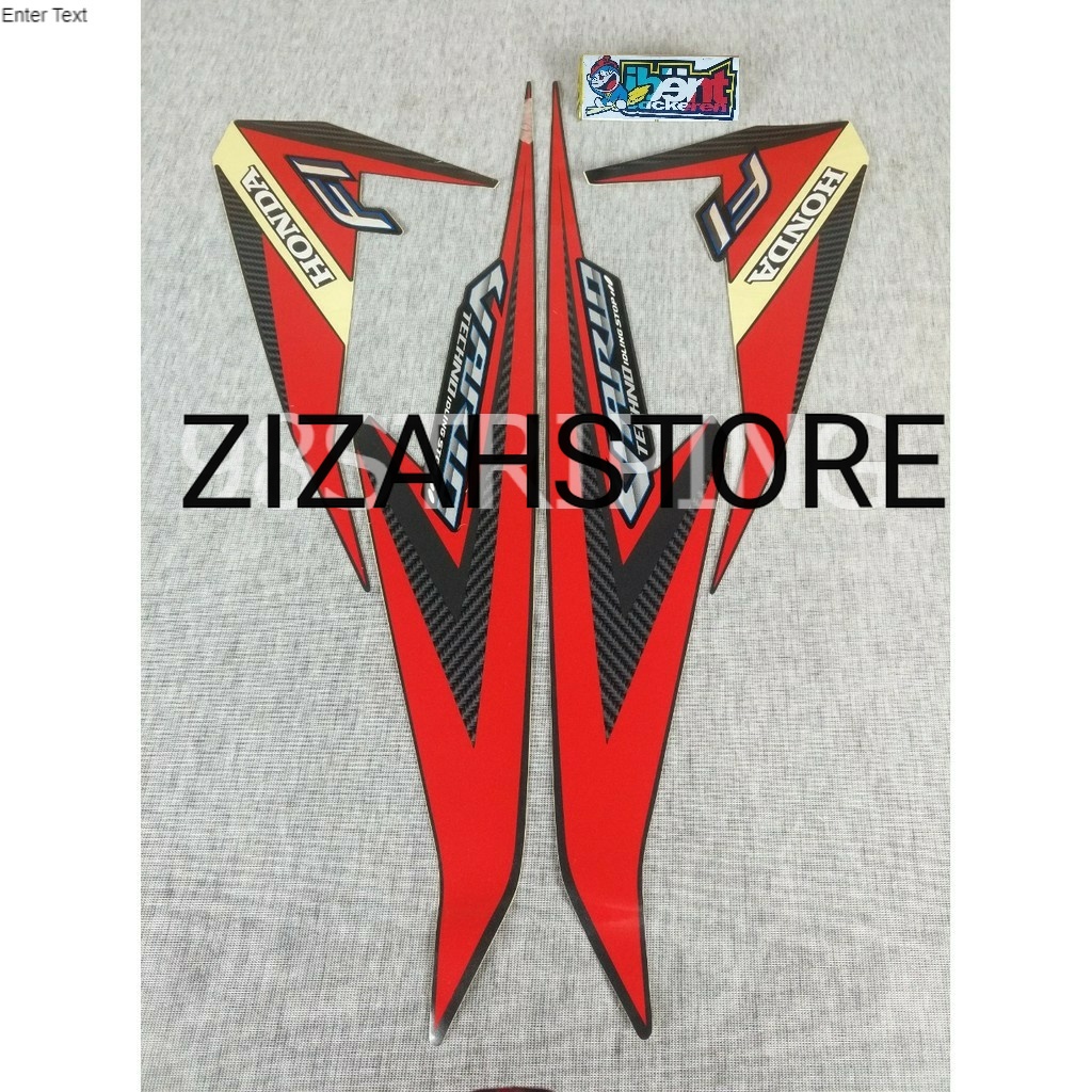 Jual STIKER ORI HONDA VARIO TECHNO 125 F1 IDLING STOP HITAM TAHUN 2015