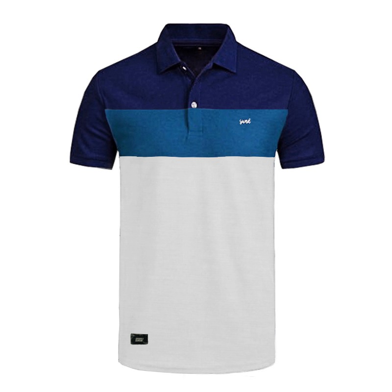 Jual Polo Shirt Pria Hitam Hijau tuton kombinasi Putih Kaos Polo pria 3