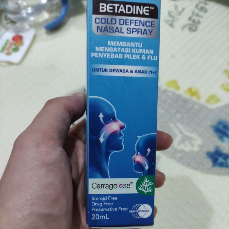 2 Sprays Nasaux Betadine Cold Defense 20 Ml - Arrêt Précoce Des Rhumes, Sans Alcool, Expire 05/2024