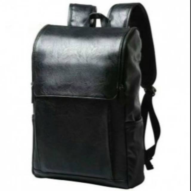 Jual Tas Ransel Kulit Vintage - black | Shopee Indonesia