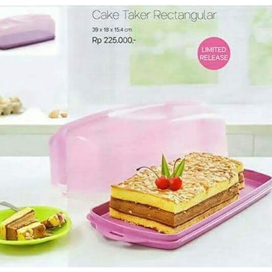 Jual Tupperware Tempat Kue (Cake Taker Rectangular) Shopee Indonesia