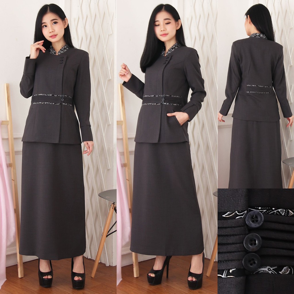 Jual Jas Blazer Lynelle Collection Seragam Wanita Setelan Rok A Lebar