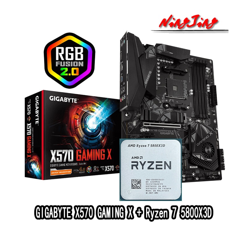 Jual PREORDER AMD Ryzen 7 5800X3D R7 5800X3D CPU+Gigabyte X570 GAMING X ...