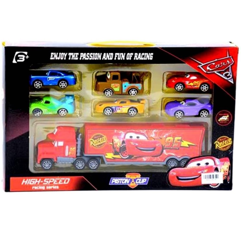 Jual MAINAN ANAK - CARS - (1 Truck + 6 Mobil ) | Shopee Indonesia