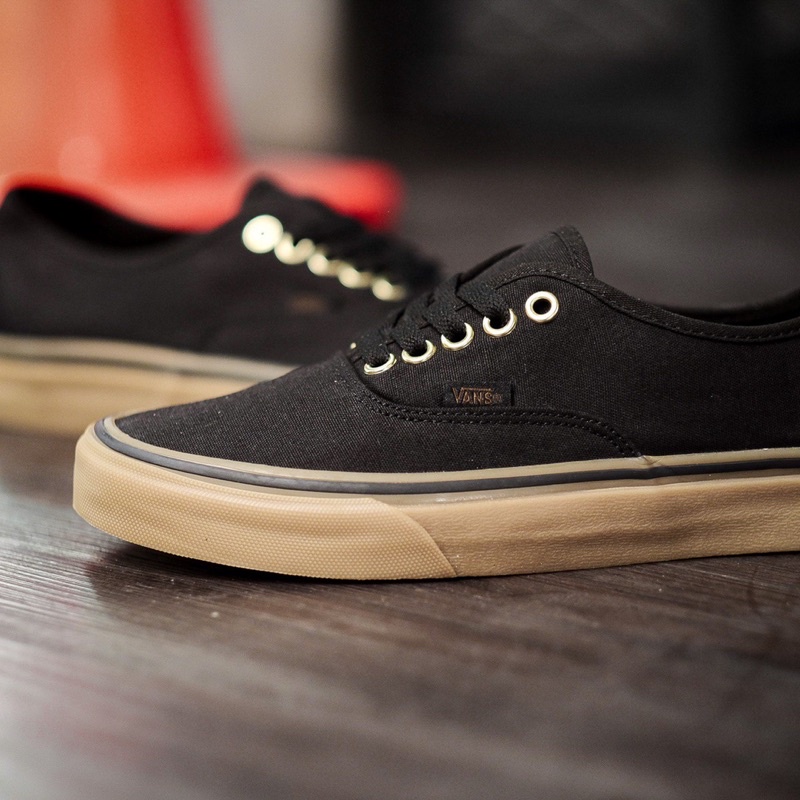 Vans authentic shop black gum kaskus