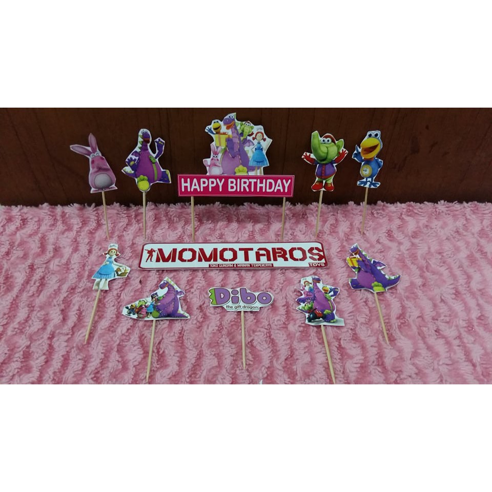 Jual Topper cake Dibo the gift dragon set | Shopee Indonesia