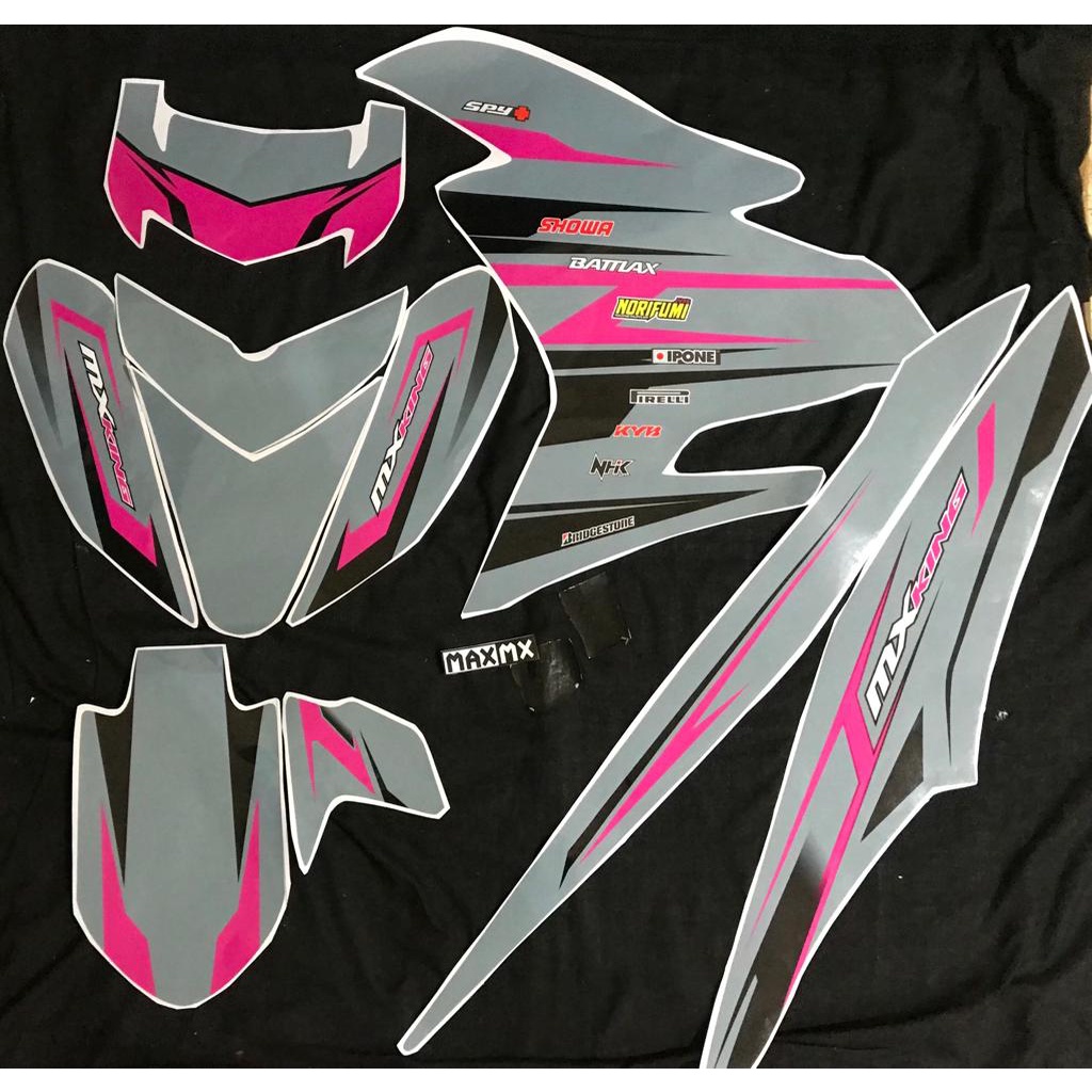 Jual Decal Stiker Mx King Dekal Sticker Custom Fullbody Pink Abu ...