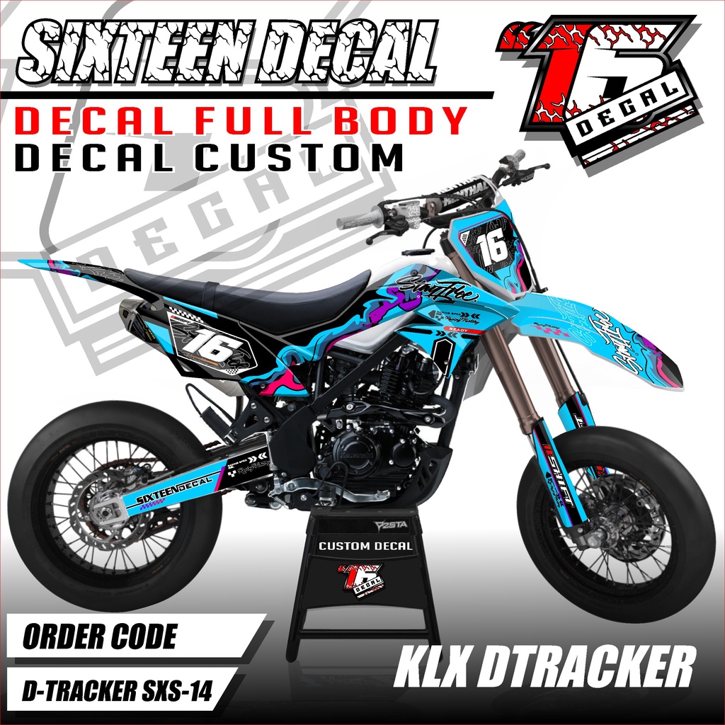 Jual decal dtracker 150 supermoto full body decal klx dtracker 150 full ...
