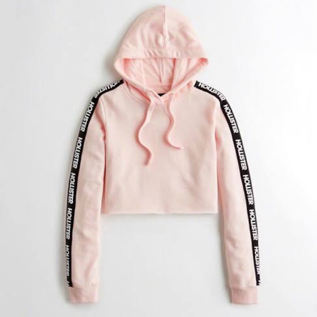 Hollister cut off store crop hoodie