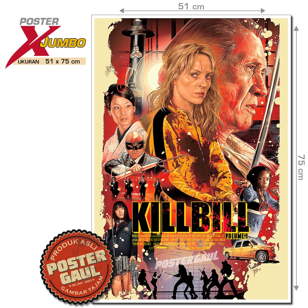 Jual Poster Xjumbo Reproduksi Poster Kill Bill Vol Artwork Karya Ruiz Burgos Xjfjp