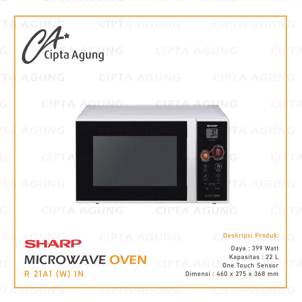 microwave sharp r 21a1 w in