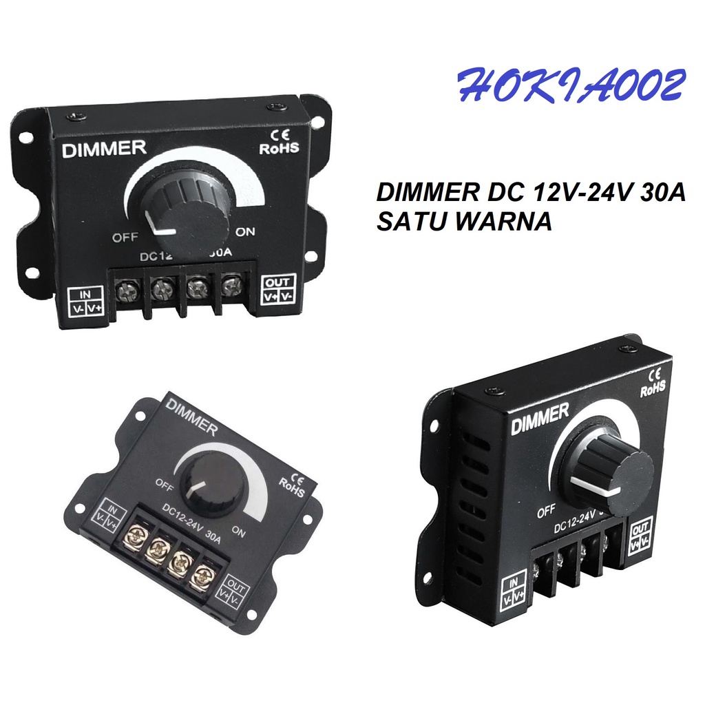 Jual DIMMER DC 12V 24V 30A PENGATUR KECERAHAN LED STRIP BRIGHTNESS ADJUSTER Shopee Indonesia