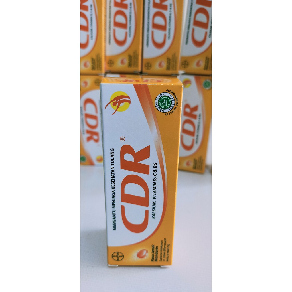 Jual CDR Kalsium D Vitamin C Rasa Jeruk Mandarin Isi 10 Tablet Suplemen ...
