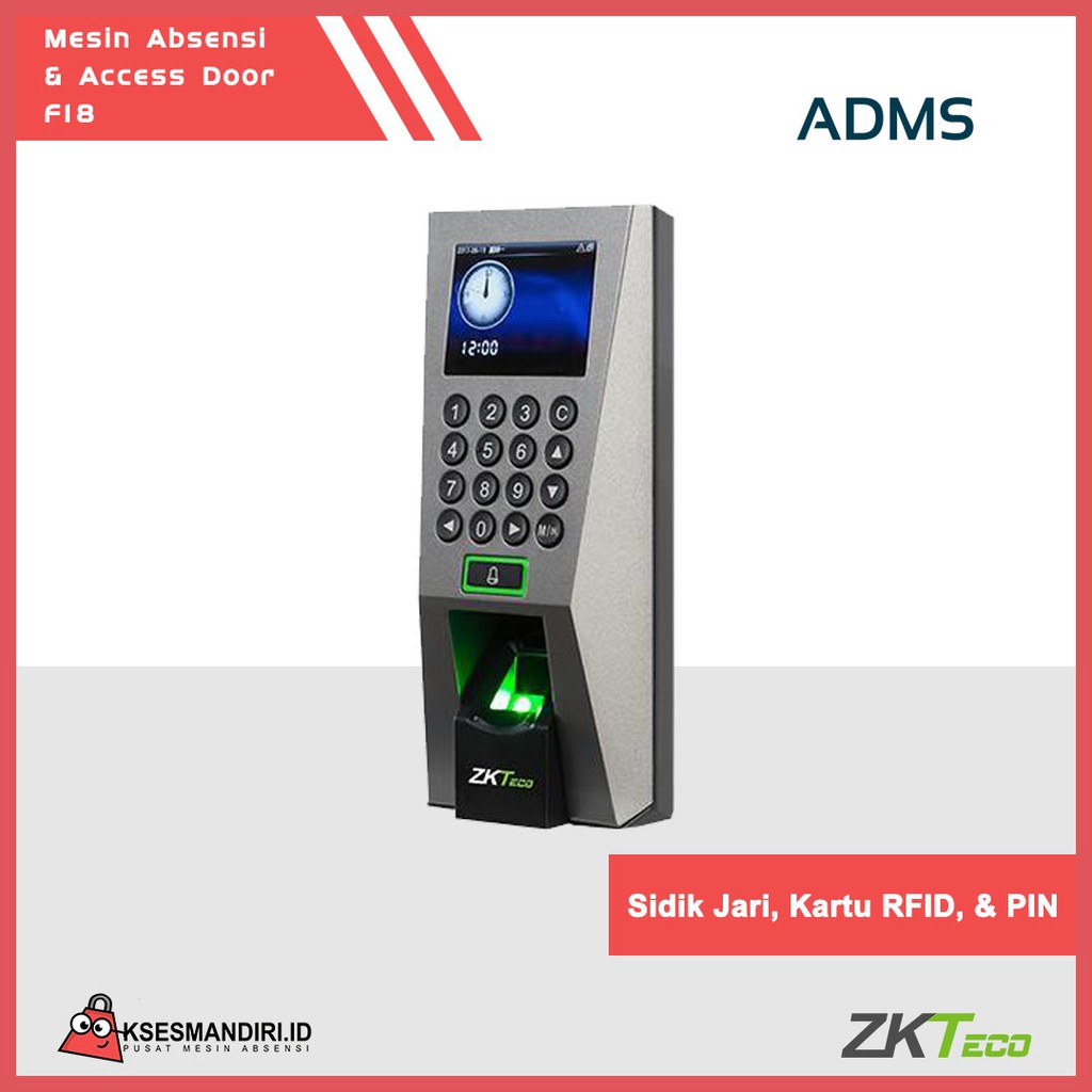 Jual Fingerprint Mesin Absensi Dan Access Door F18 | Shopee Indonesia