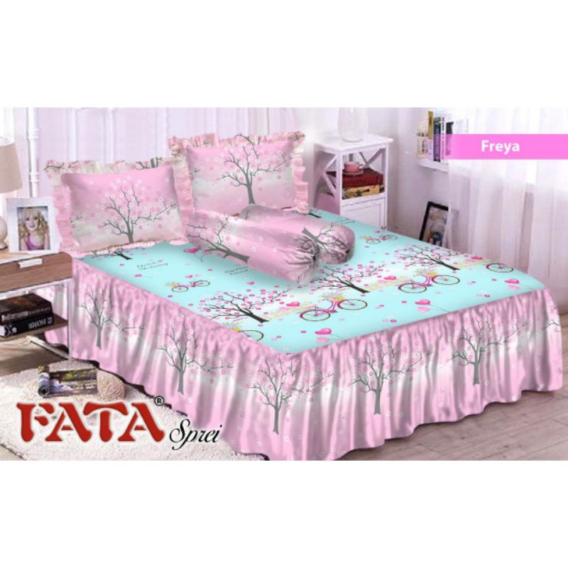 Jual Bedcover / Bedcover Set Sprei Rumbai Freya Ukuran King 180x200 ...