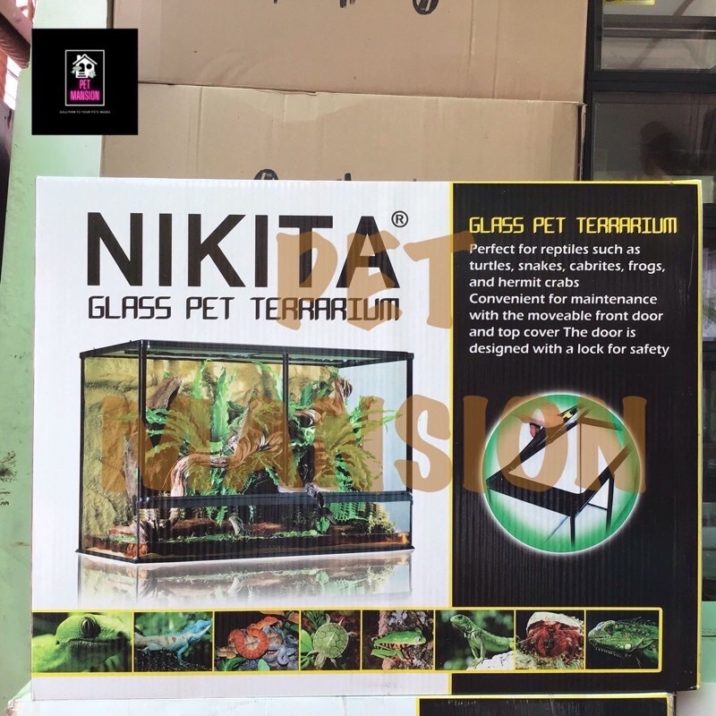 Jual NIKITA plus kayu luar kota terarium glass pet aquarium terrarium