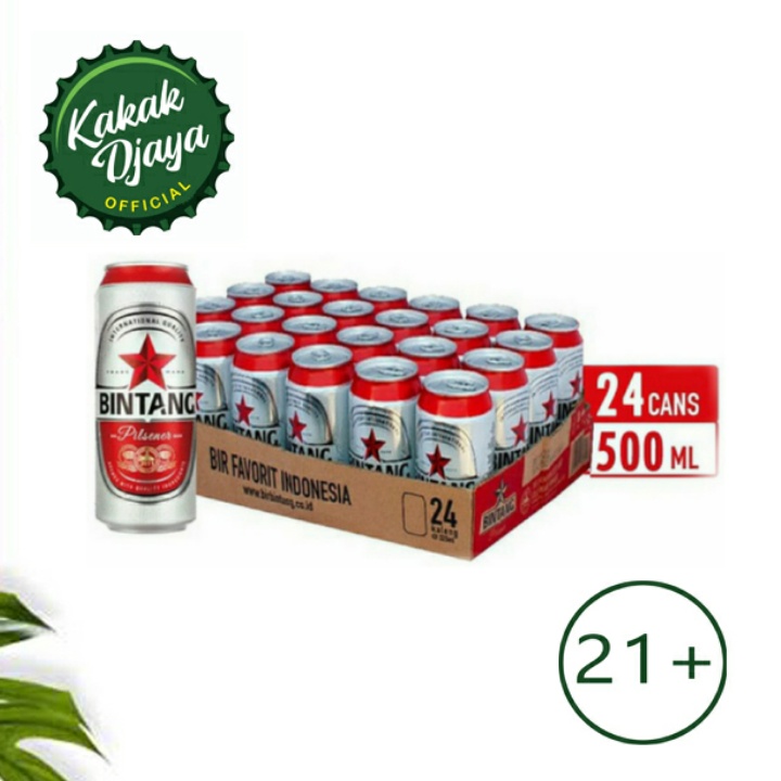 Jual Bir Bintang Pilsener 24 Can 500 Ml Bintang Beer Beer Bintang 24 ...