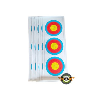 Jual Target Face Fita 40cm 5 Ring Triple Vertical (3 Spot) Print ...