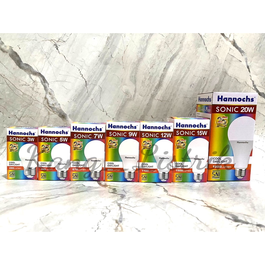 Hannochs Sonic Bulb Bohlam Lampu LED Hanochs 3W 5W 7W 9W 12W 15W 20Watt