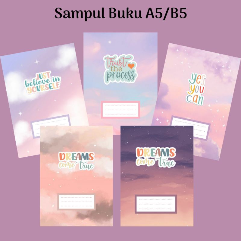 Jual [ap 120gr] Sampul Buku Aesthetic Book Cover - Pastel Edition