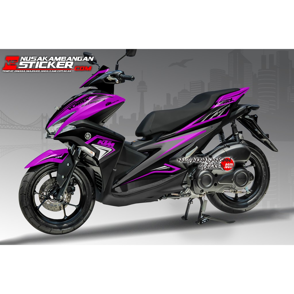 Jual Decal Stiker Motor Yamaha Aerox Full Body Vortex Ungu Minimalis ...