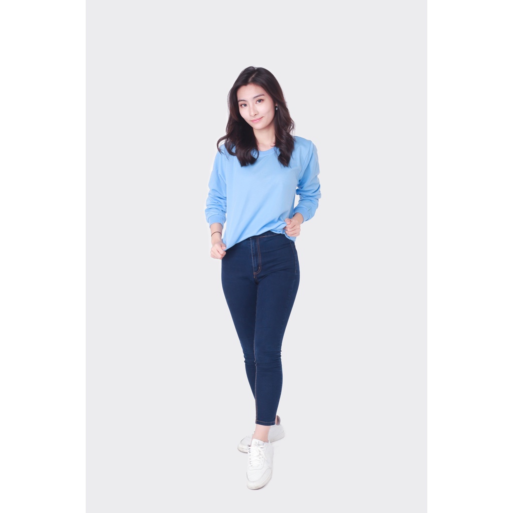 Jual SIBISAN Kaos Polos Oblong Lengan Panjang TC 28 Biru Muda | Shopee ...