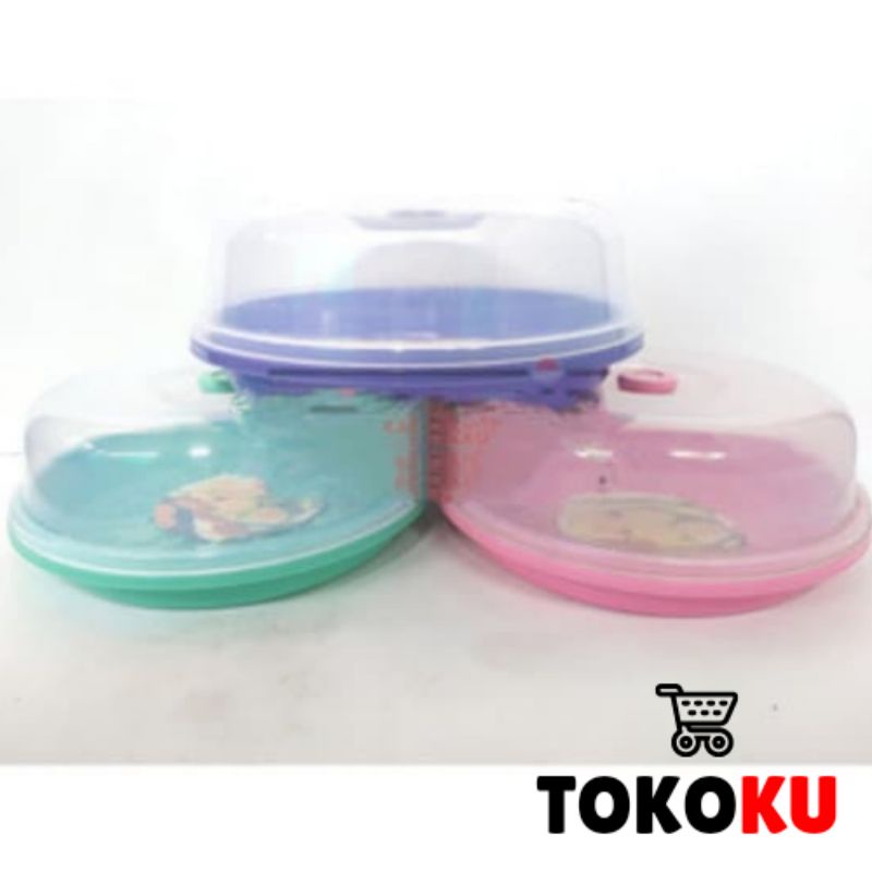 Jual TEMPAT ROTI ROTARY 23 CM/TEMPAT KUE BOLU TRANSPARAN KOMET STAR ...