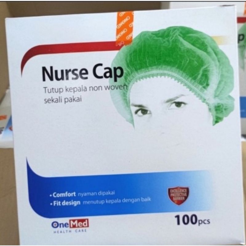 Jual ONEMED Nurse Cap Isi 100/Tutup Kepala Medis Onemed/Topi Perawat ...