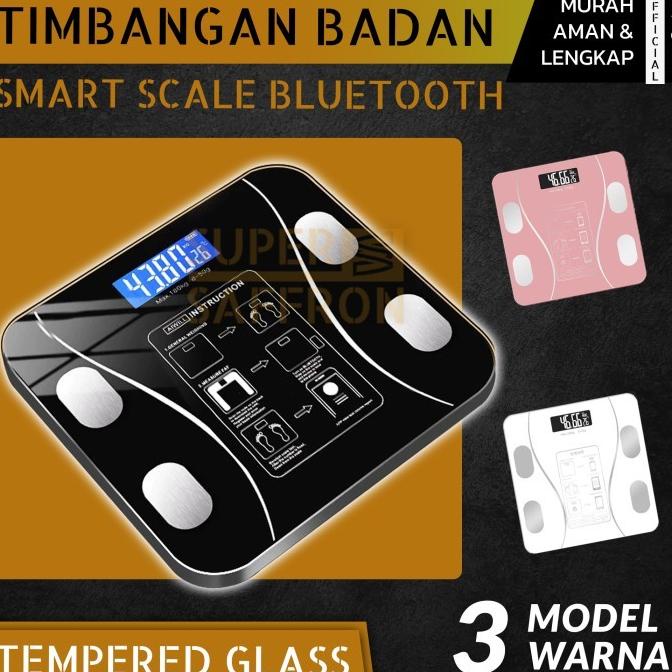 Jual Timbangan Digital Badan Bluetooth Body Fat Bmi Smart Scale Glass