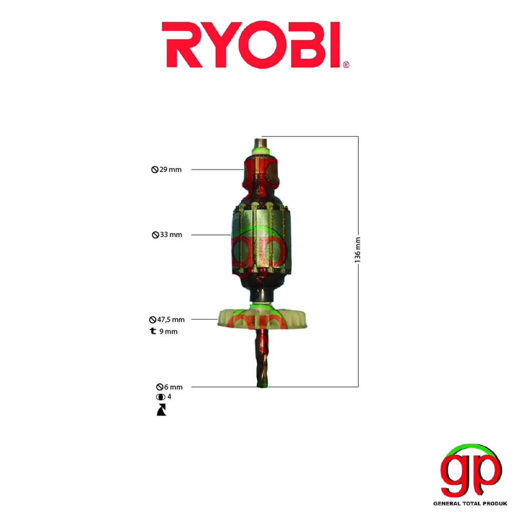 Jual Armature HYD 100 Ryobi Mesin Bor HYD100 Drill 10mm | Shopee Indonesia