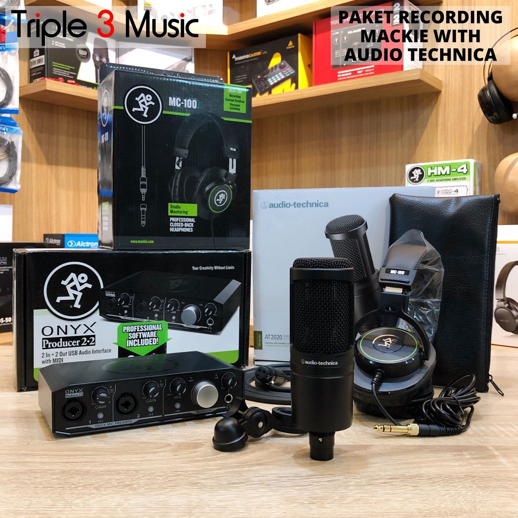 Jual Paket Recording Mackie Onyx Producer with Audio technica | Shopee ...
