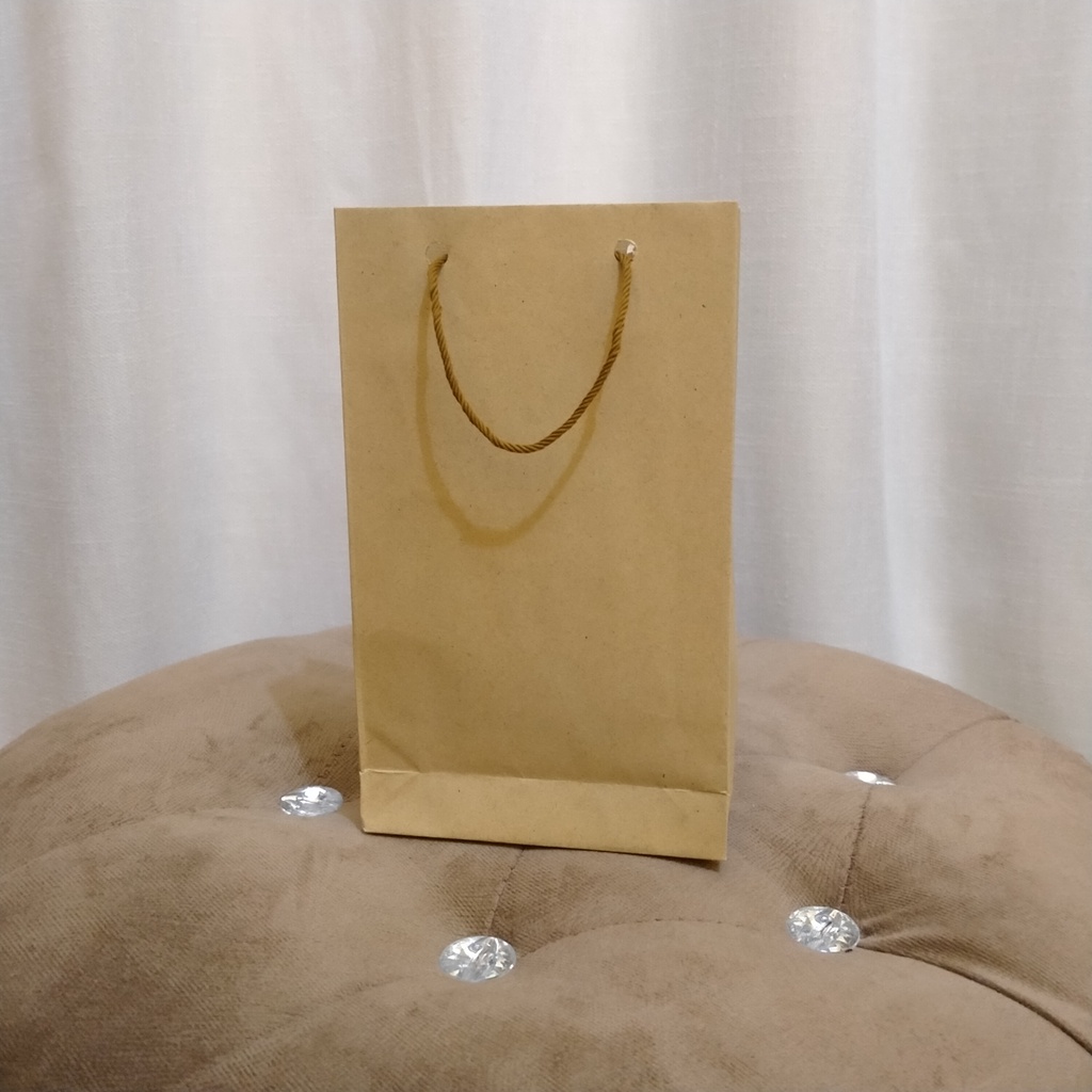 Jual PAPERBAG COKLAT POLOS ukuran 11 x 5 x 17 cm (BACA DESKRIPSI ...