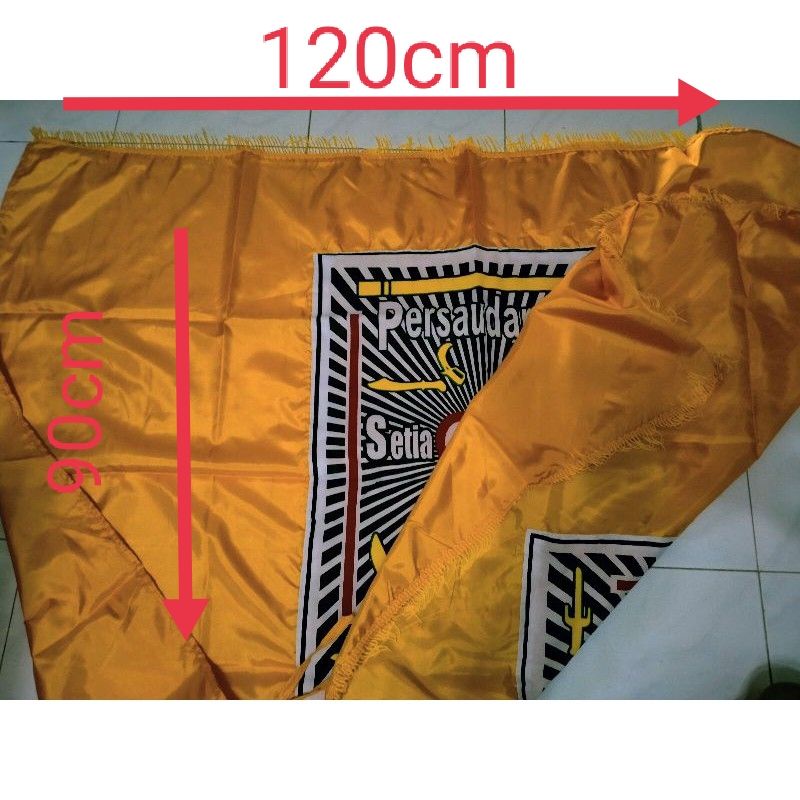 Jual bendera PSHT ukur standard 90x120 bendera 2 sisi bolak-balik ukur ...