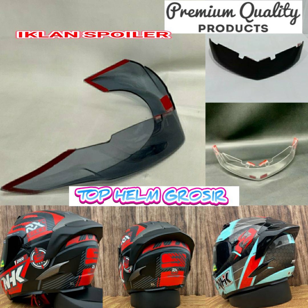 Jual SPOILER 3D HELM RX9 BLACK GLOSY-SMOKE -BENING- HITAM DOF \ SPOILER ...