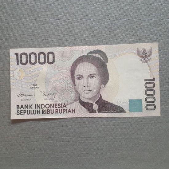 Jual Uang Kuno Kertas 10 000 Rupiah Cut Njak Dhien Tahun 1998 Shopee