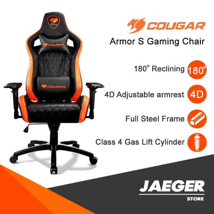 KURSI GAMING COUGAR ARMOR GAMING CHAIR 4D Armrest - ARMOR BLACK