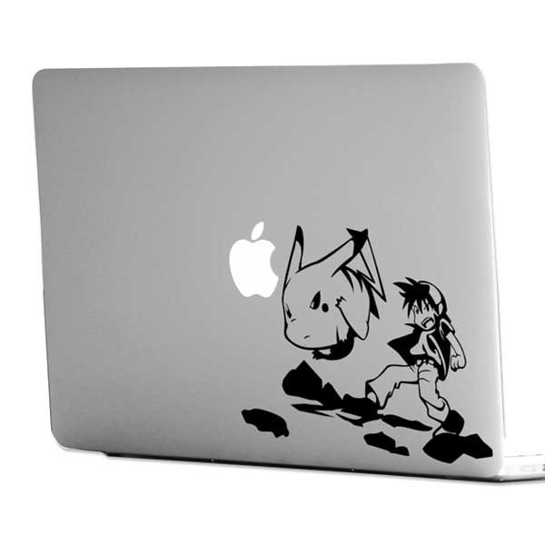 Jual Tokomonster decal sticker Pokemon Pikachu and Ash macbook pro and ...