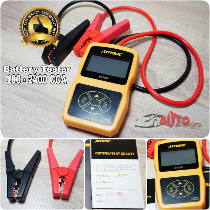 Jual BATTERY TESTER ANALYZER AUTOOL 12V 2400 CCA TERLENGKAP Shopee Indonesia