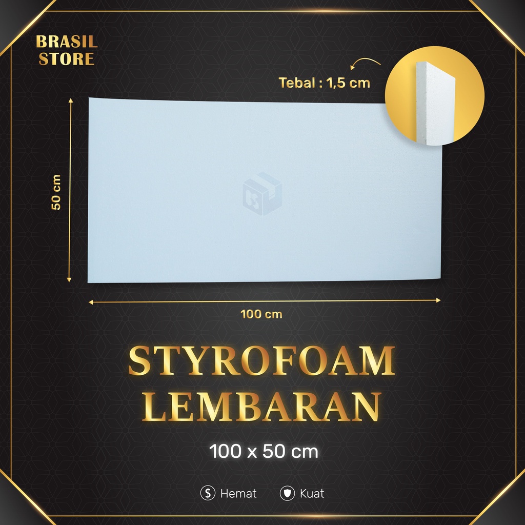 Jual Styrofoam Lembaran Uk 100x50 Tebal 1,5cm | Shopee Indonesia