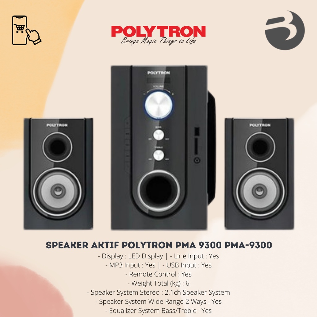 Jual SPEAKER AKTIF POLYTRON PMA 9300 / PMA 9320 | Shopee Indonesia