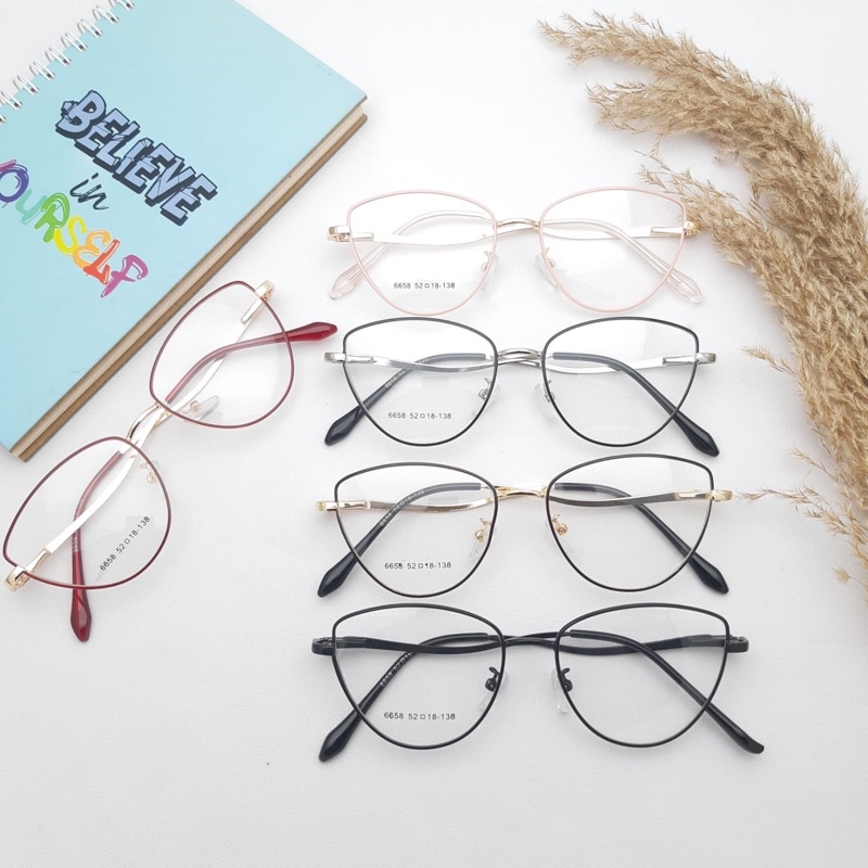 Jual Frame kacamata Cat Eye Laura minus plus silinder kacamata model ...