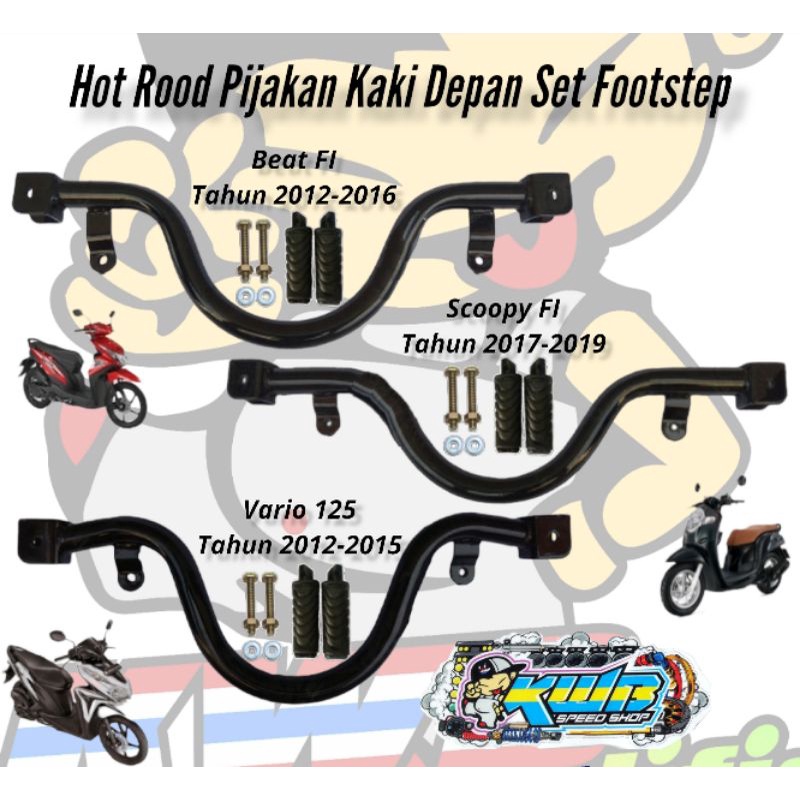 Jual Hot Rood Pijakan Kaki Depan Set Footstep Motor Matic PNP Honda ...