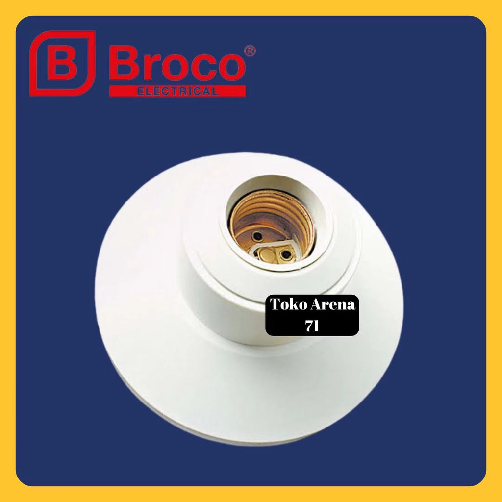 Jual Fitting Lampu Broco Fitting Bulat Putih Broco Fitting Lampu