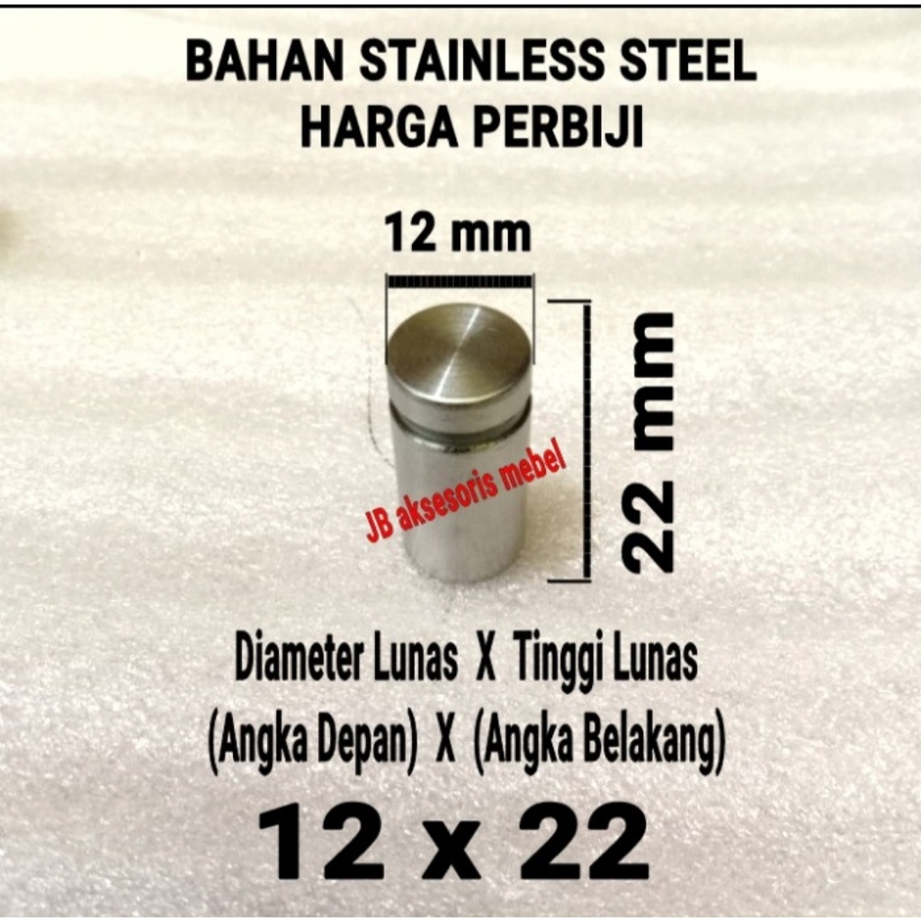 Jual Pen Iklan X Stainless Baut Kaca Akrilik X Sign Board